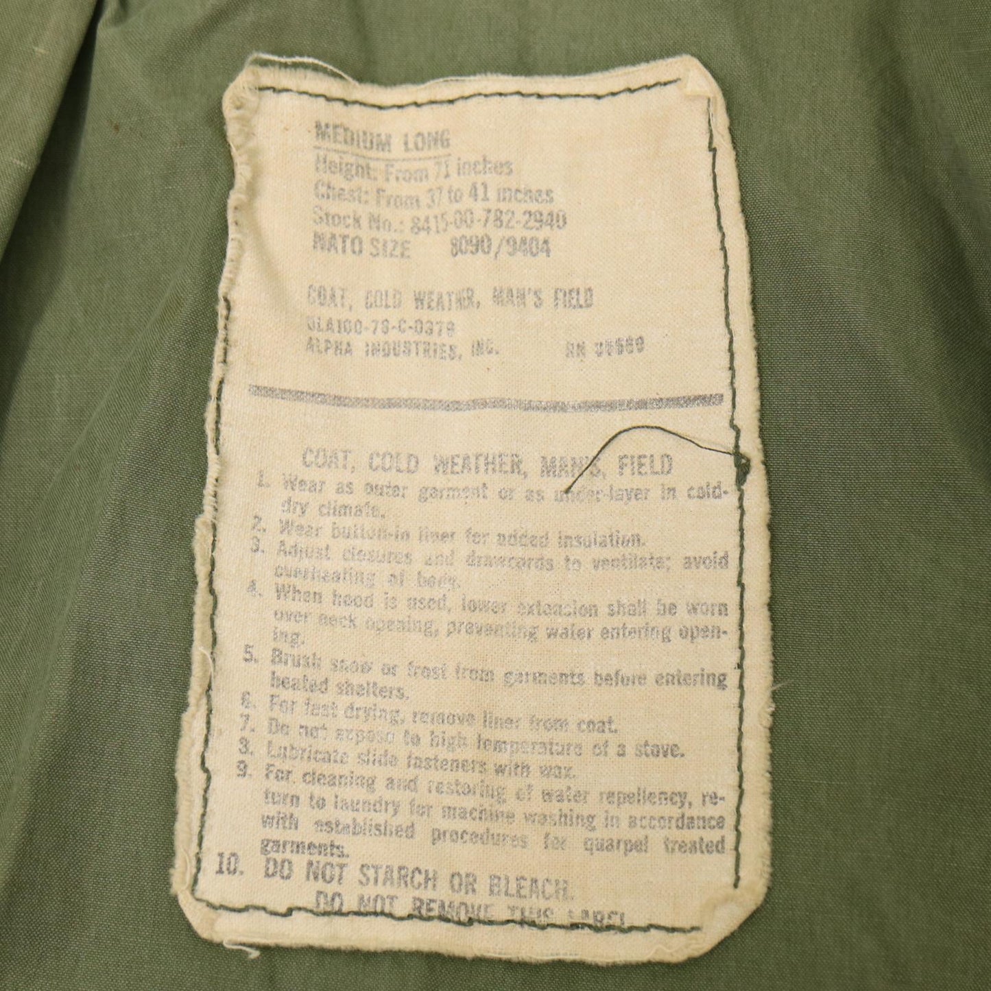 70s U.S. ARMY M-65 Field Jacket 3rd Military Jacket