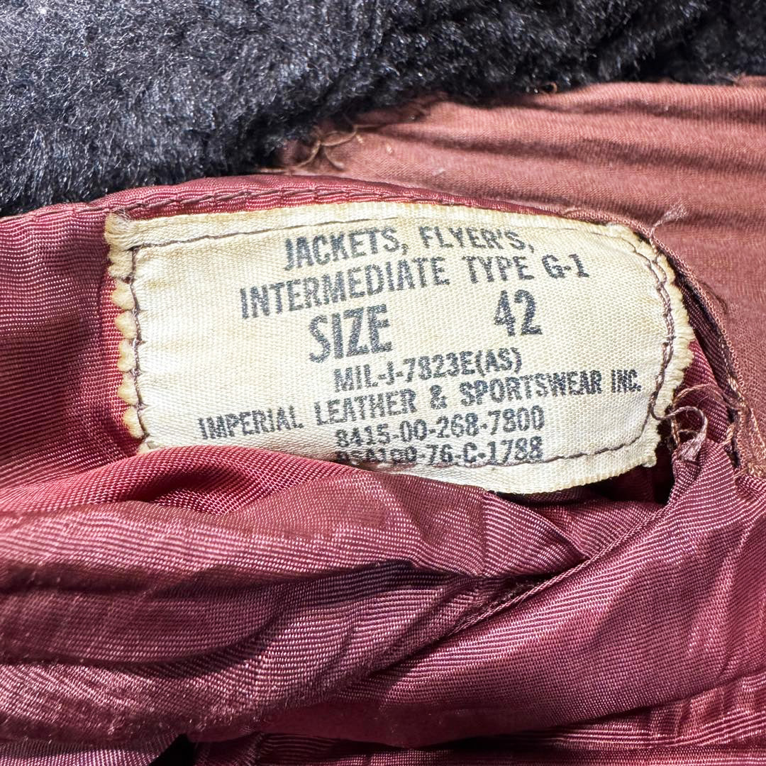 70s U.S. NAVY G-1 Flight Jacket Military Jacket