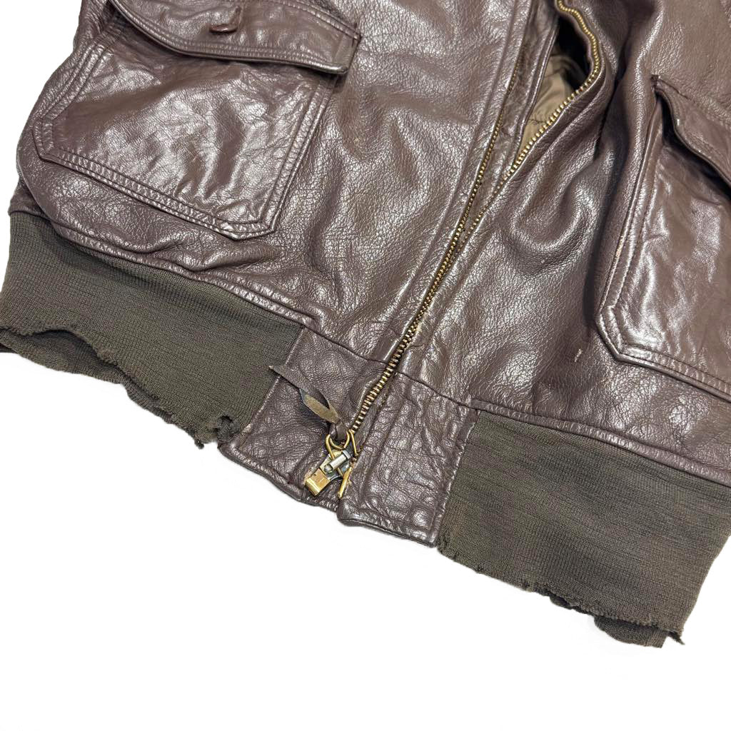 70s U.S. NAVY G-1 Flight Jacket Military Jacket