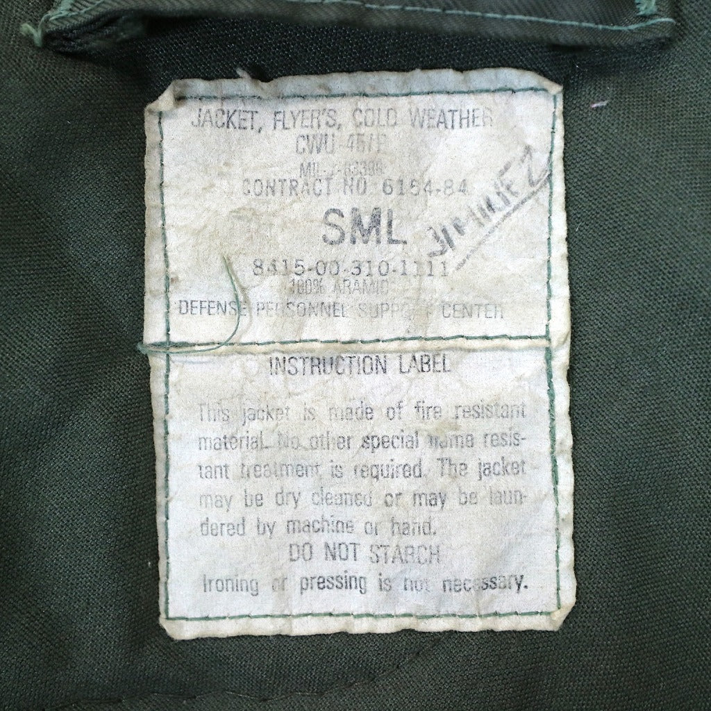 80s U.S.AIRFORCE CWU-45/P Flight Jacket Military Jacket