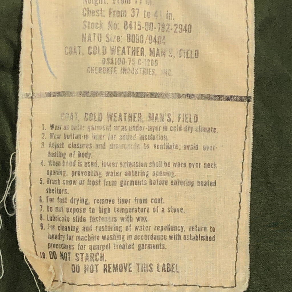 70s U.S. ARMY M-65 Field Jacket 3rd Military Jacket