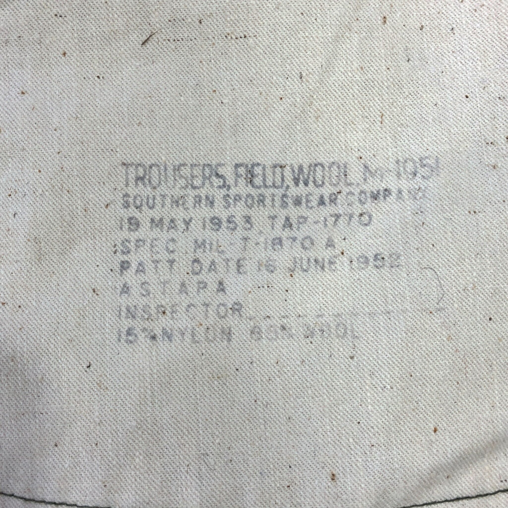 50s U.S. ARMY M-51 Field Pants Long Pants