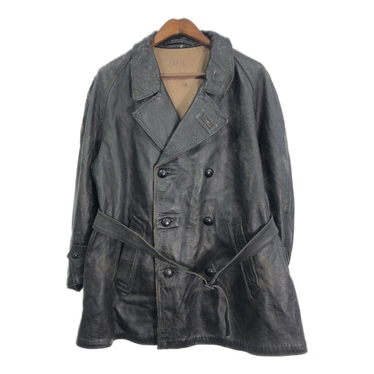 50s Euro Military Leather Jacket