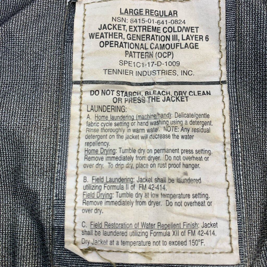 U.S. ARMY ECWCS GEN3 Level6 Hardshell Military Jacket