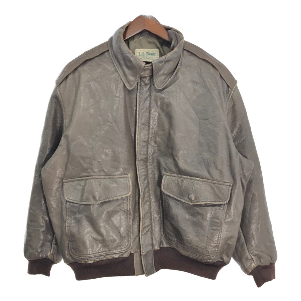 90s L.L.Bean A-2 Flight Leather Jacket