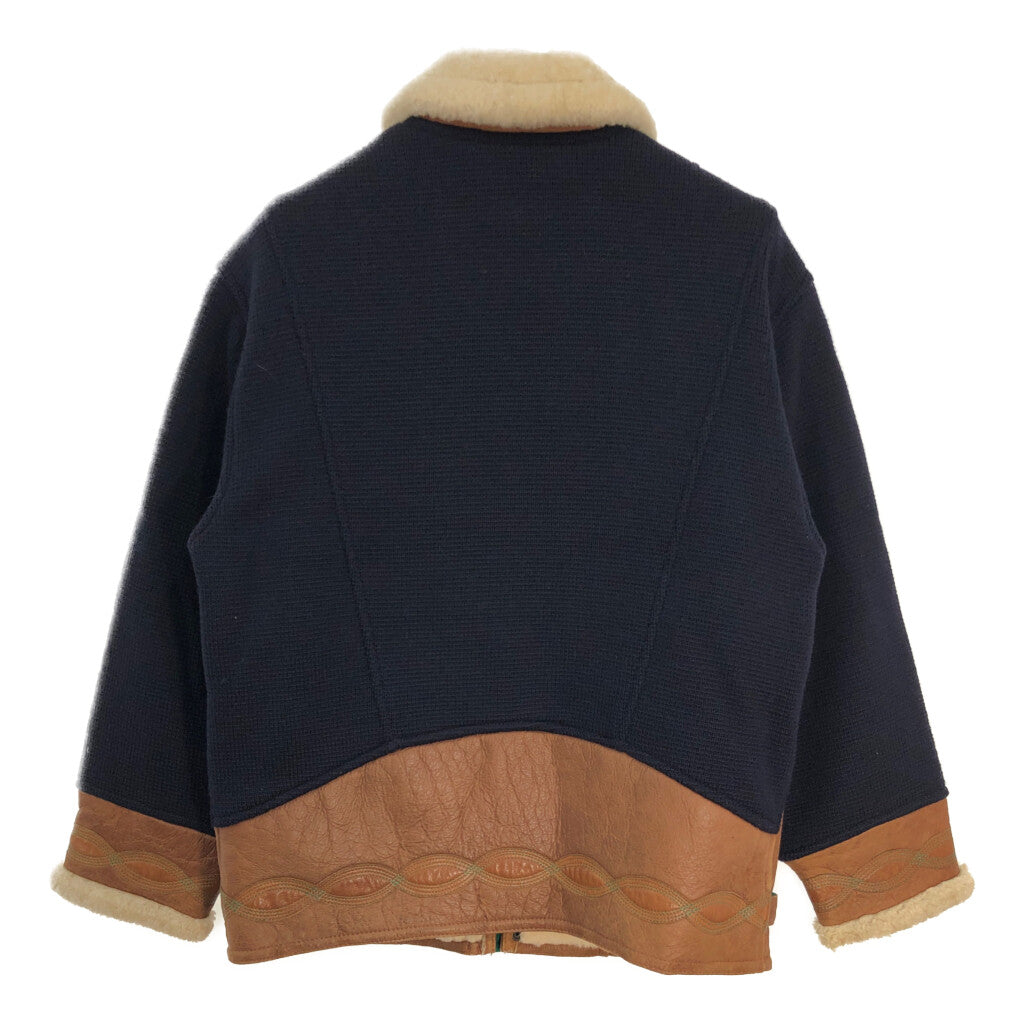 90s ICEBERG Shearling Leather Jacket