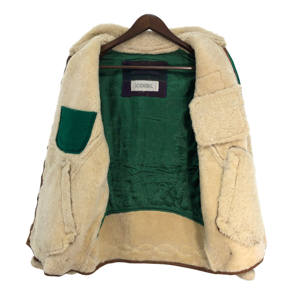 90s ICEBERG Shearling Leather Jacket