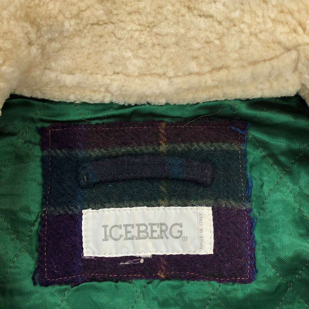 90s ICEBERG Shearling Leather Jacket