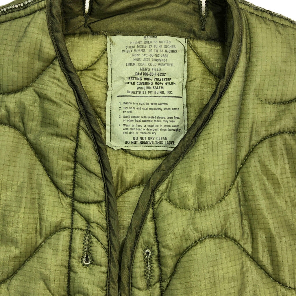 80s U.S. ARMY M-65 Liner Jacket Military Jacket