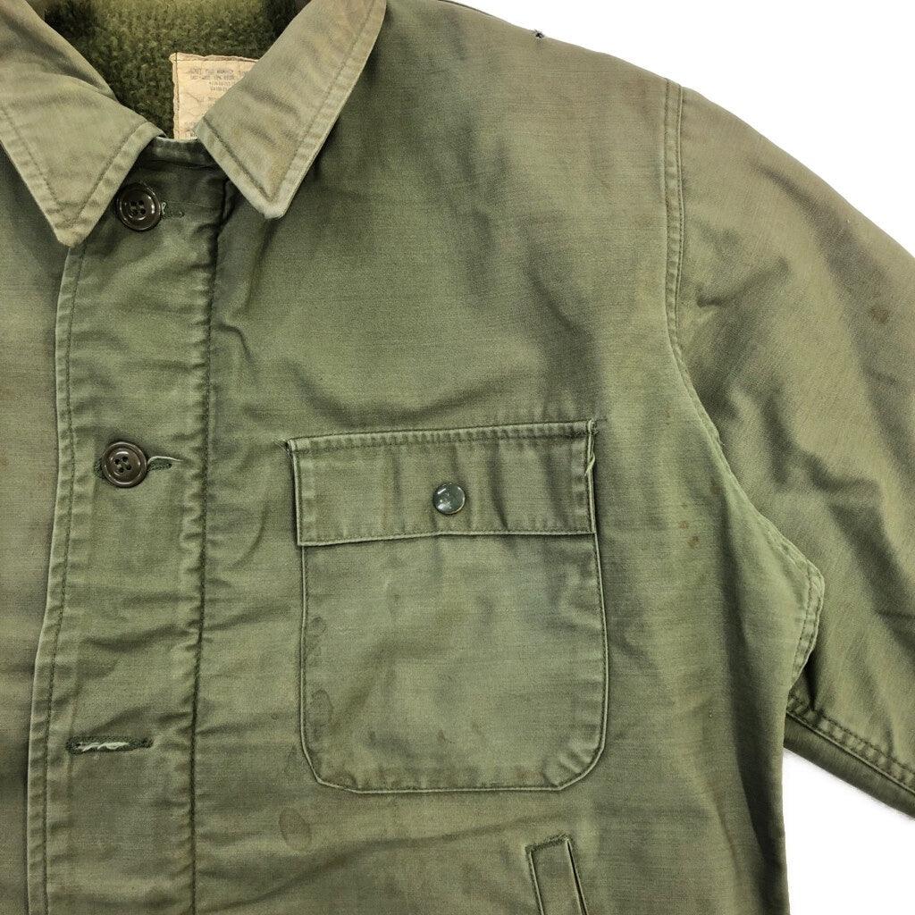 80s U.S. NAVY A-2 Deck Military Jacket