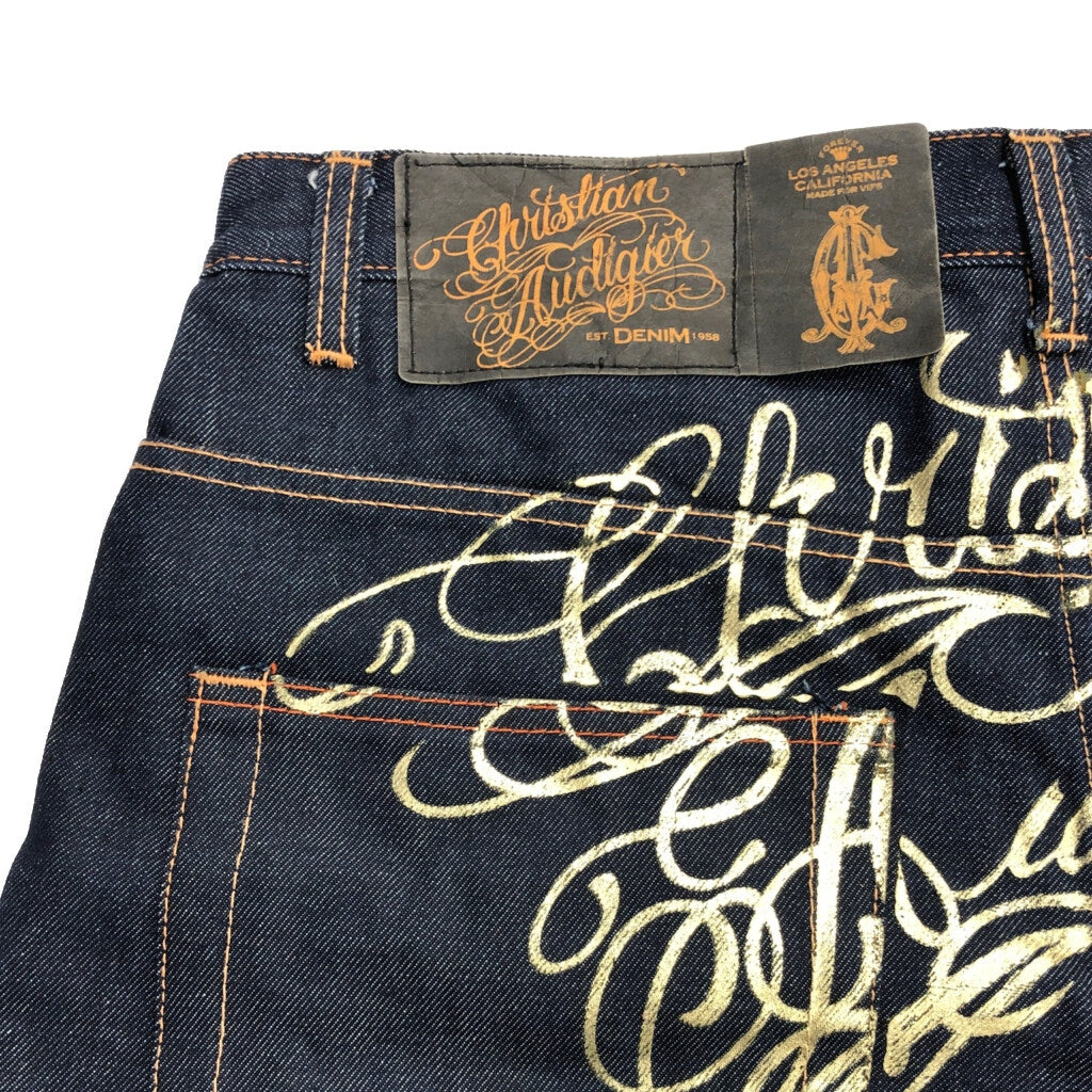 Christian Audigier Denim Shorts