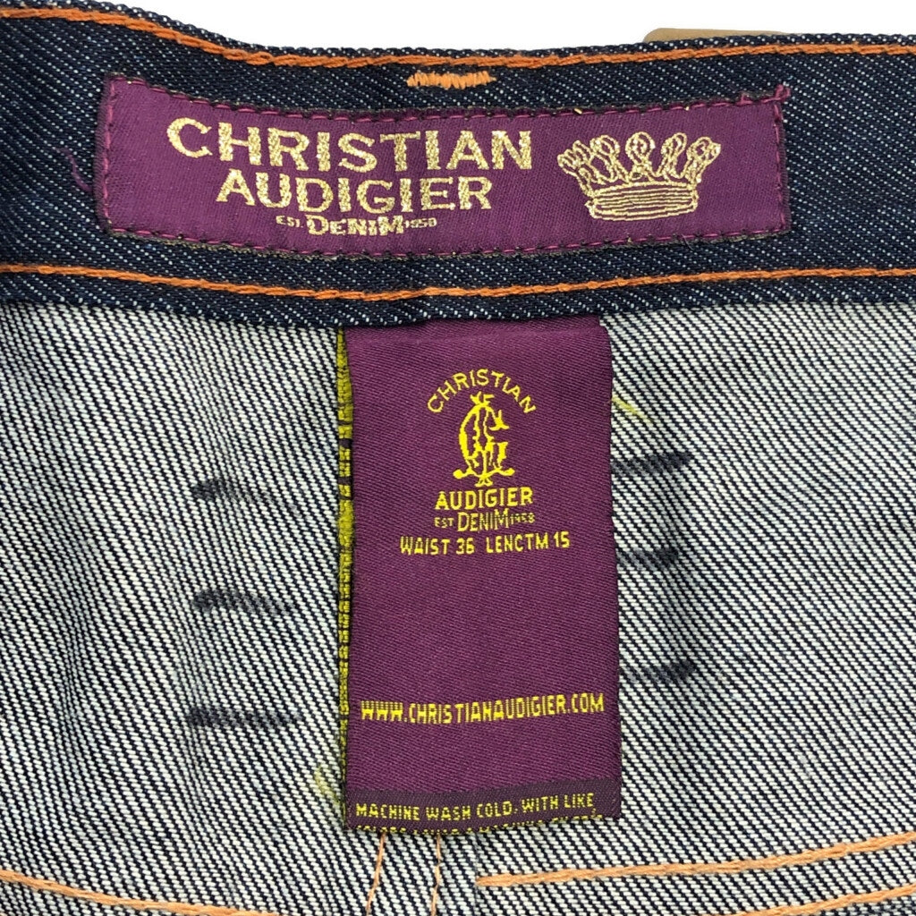 Christian Audigier Denim Shorts