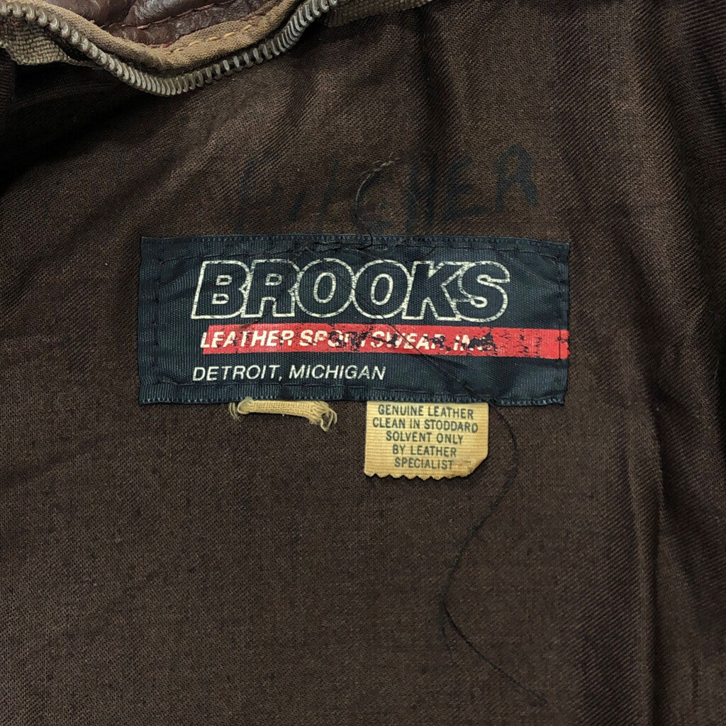 70s BROOKS Single Riders Leather Jacket