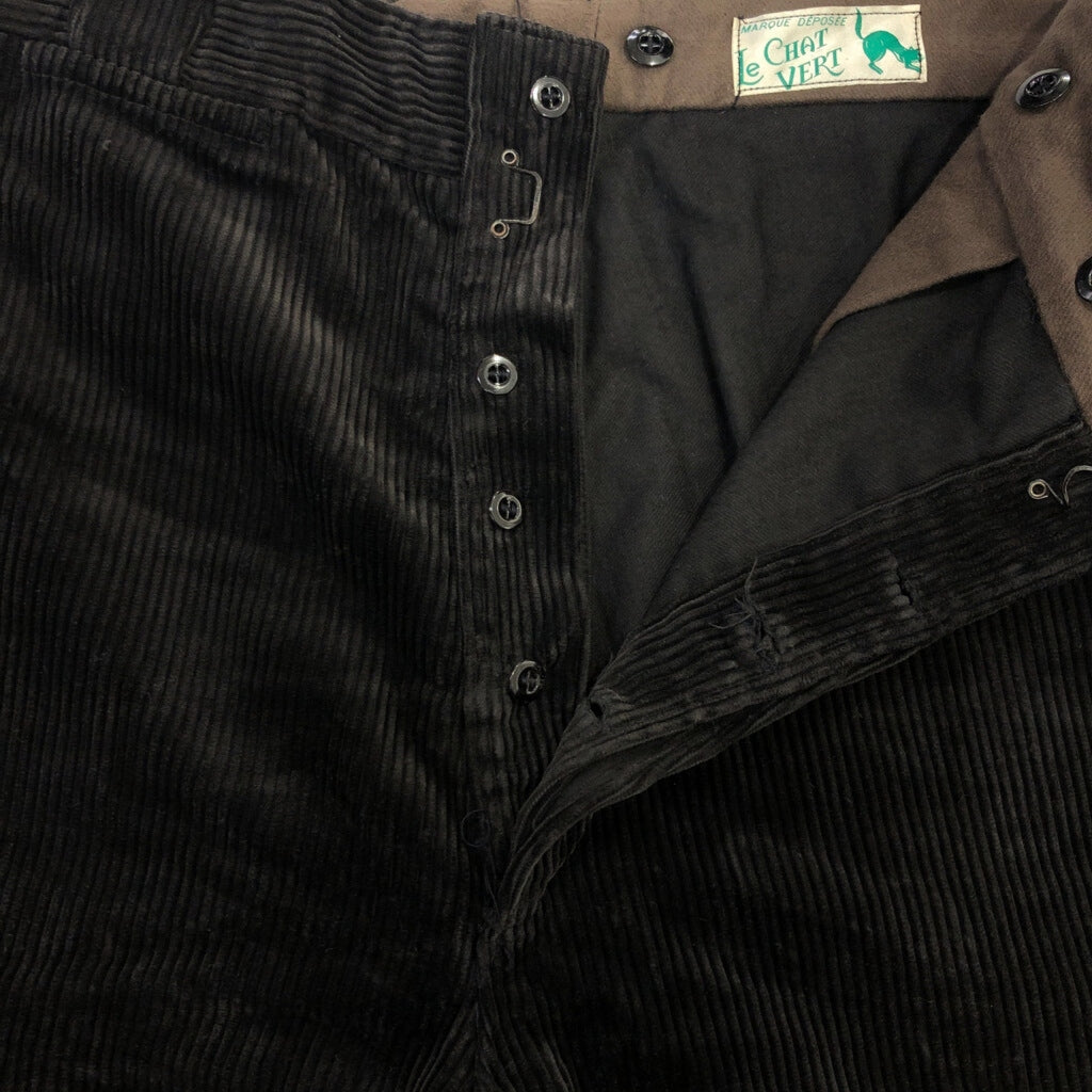 50s Le CHAT VERT French Work Corduroy Pants