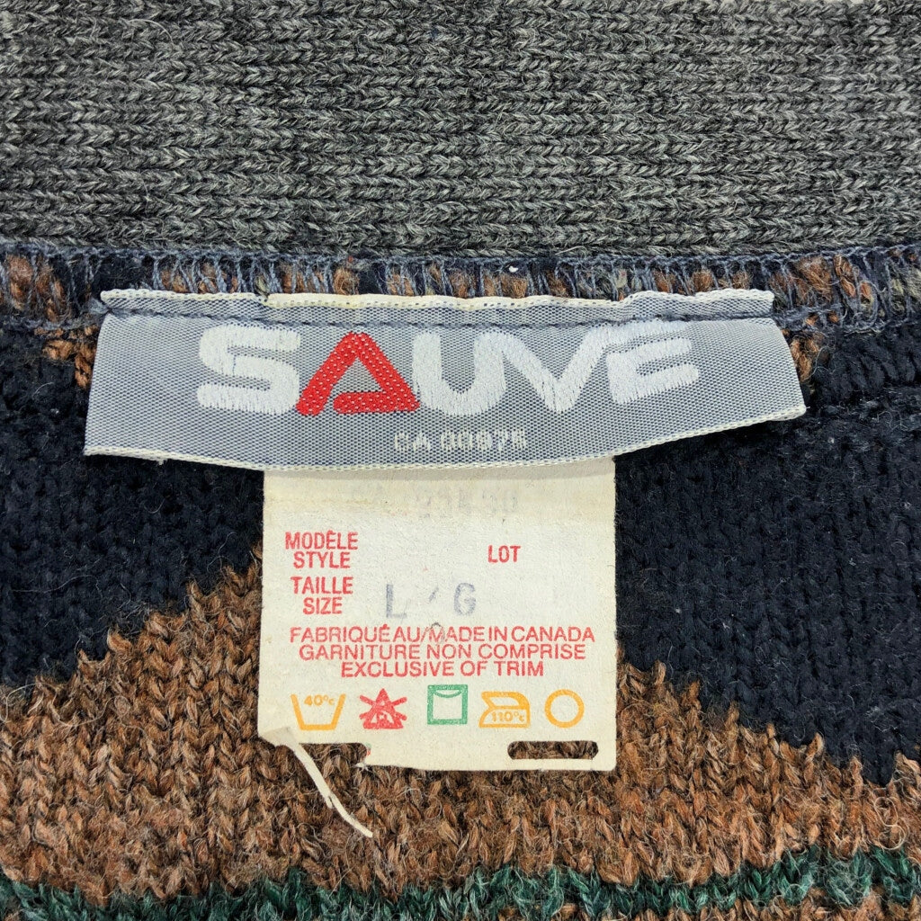 80s SAUVE 3D Knit Sweater
