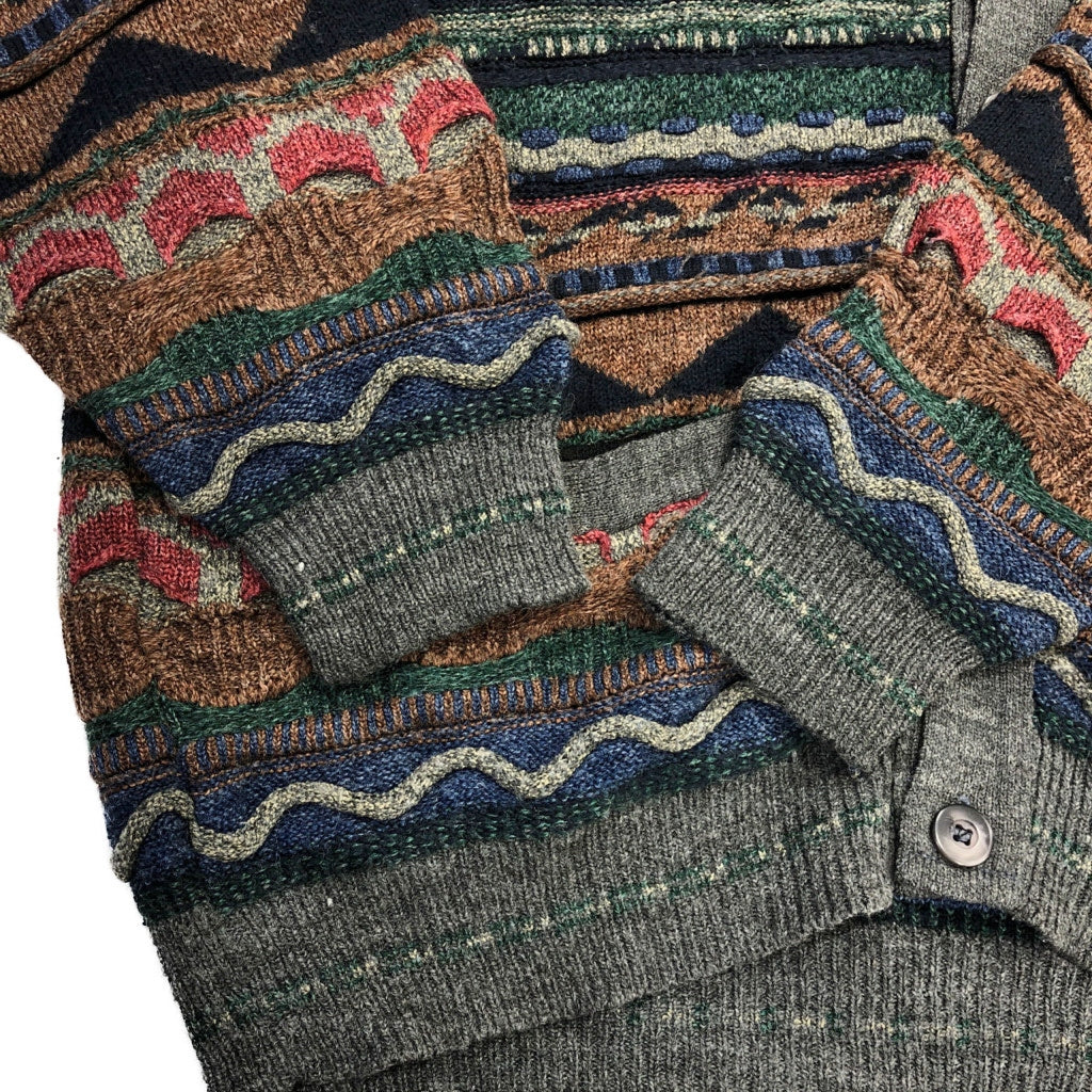 80s SAUVE 3D Knit Sweater