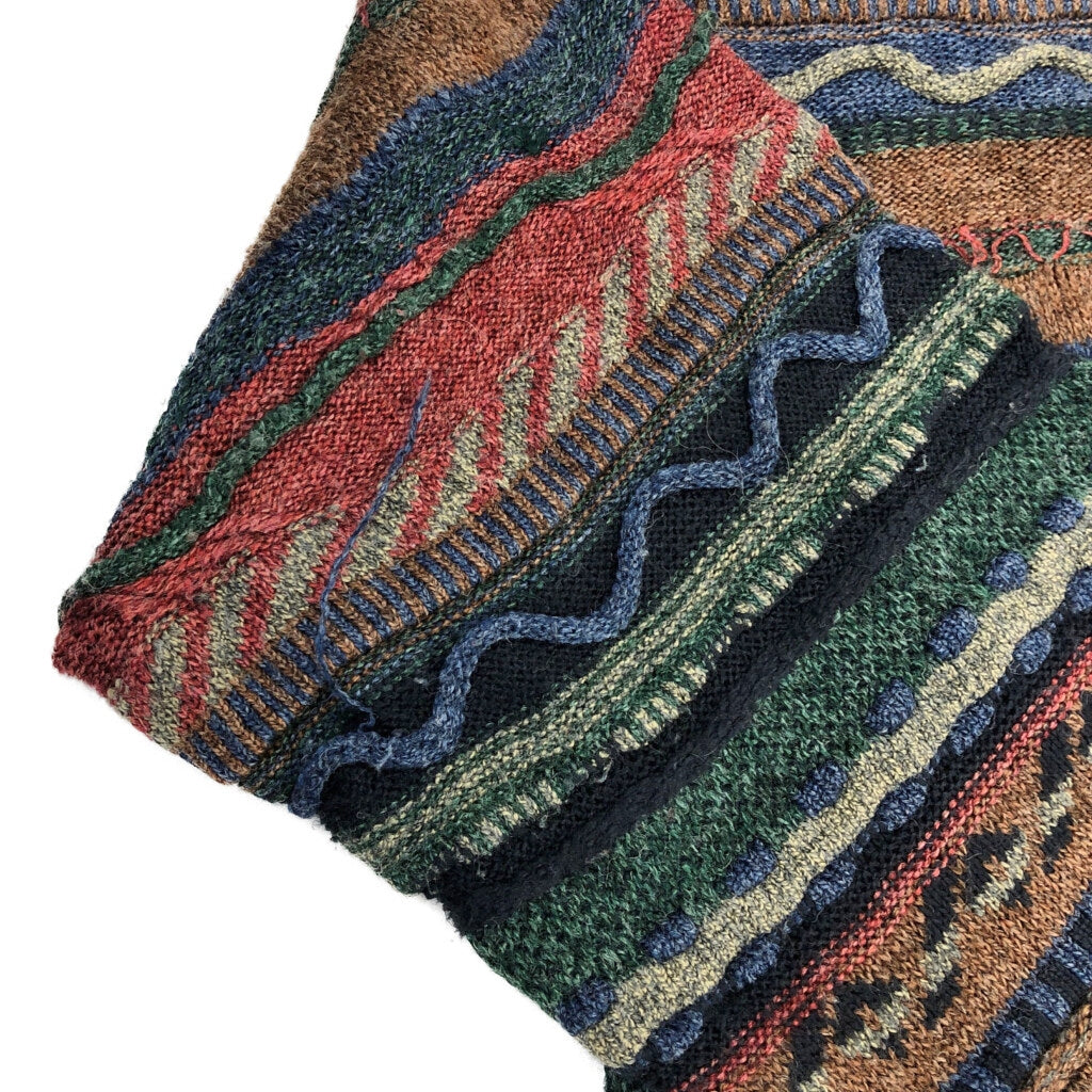 80s SAUVE 3D Knit Sweater