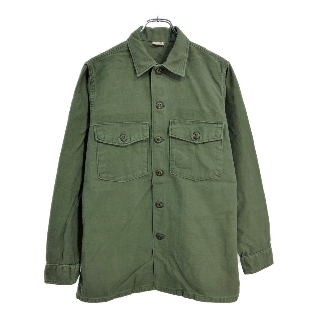 70s U.S. ARMY OG-107 Cotton Sateen Shirt Military Shirt
