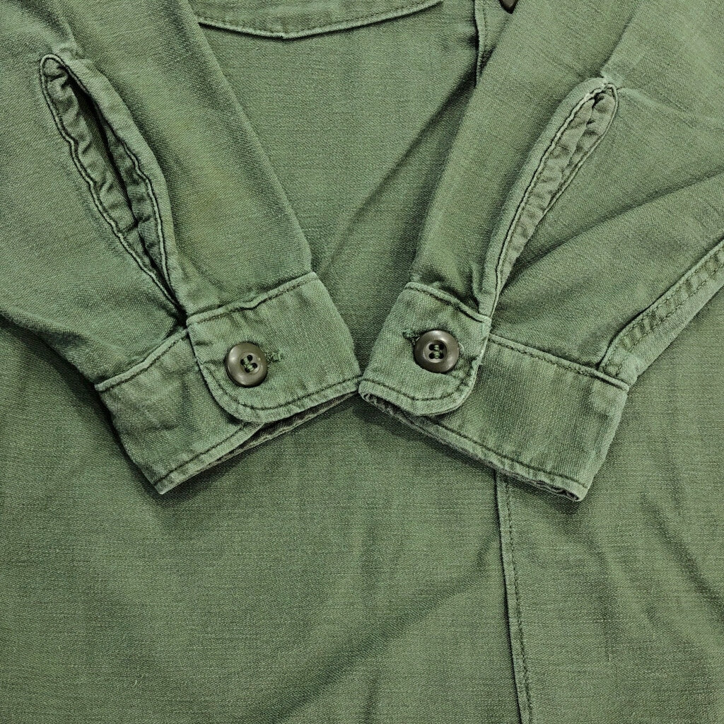70s U.S. ARMY OG-107 Cotton Sateen Shirt Military Shirt