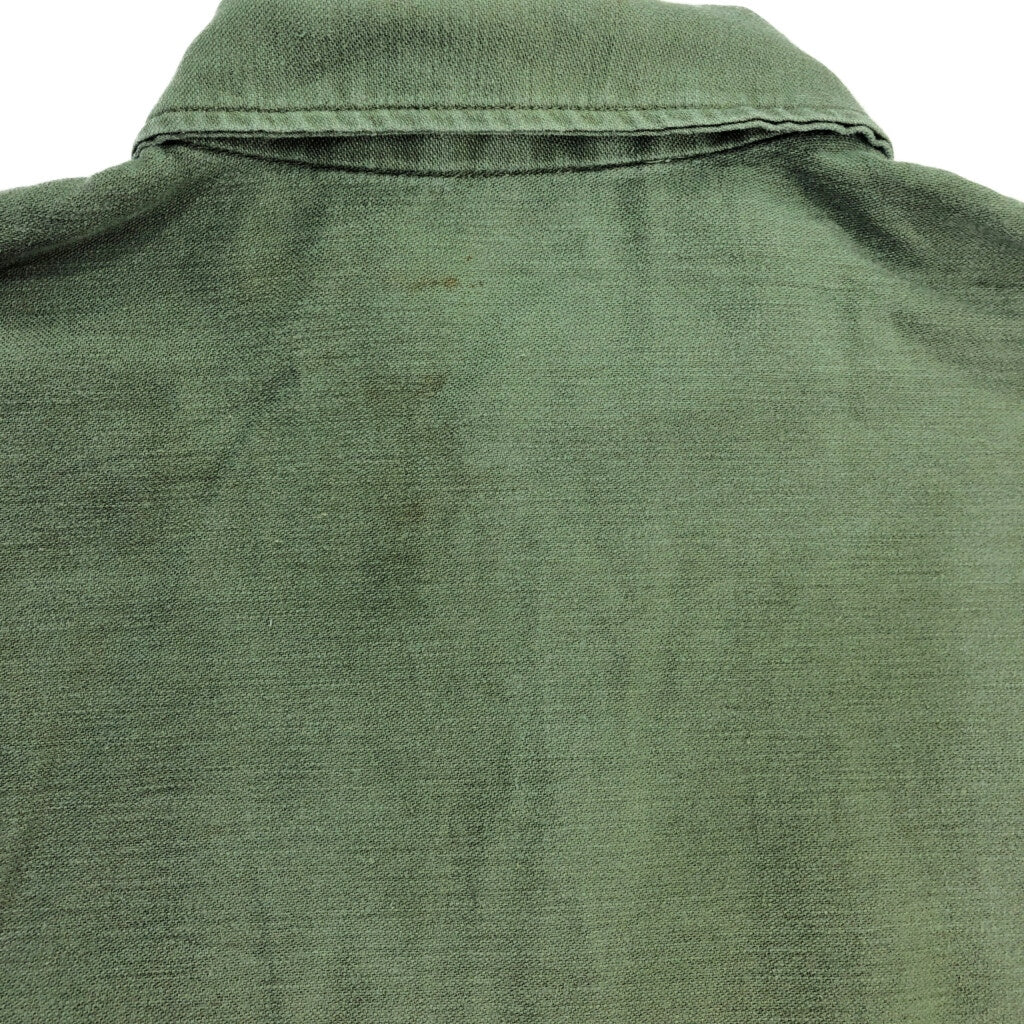 70s U.S. ARMY OG-107 Cotton Sateen Shirt Military Shirt