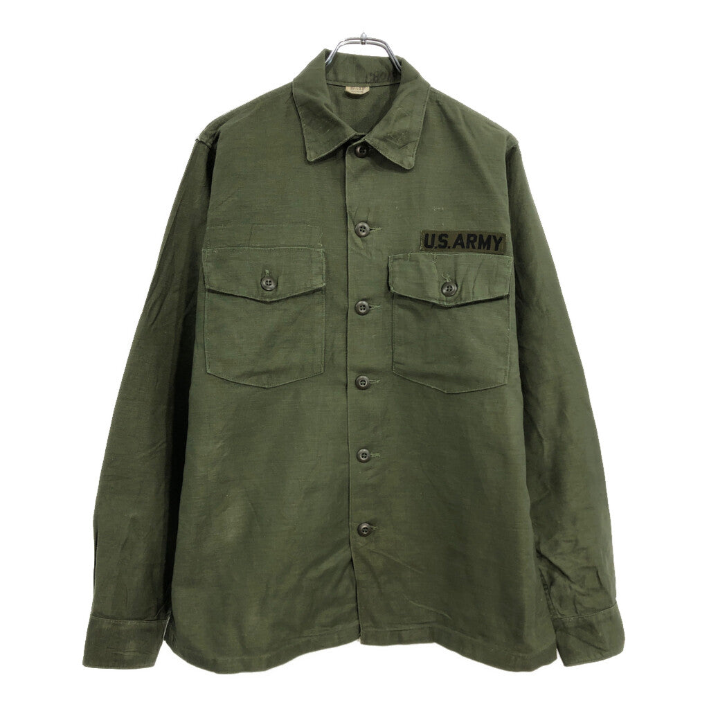 70s U.S. ARMY OG-107 Cotton Sateen Shirt Military Shirt