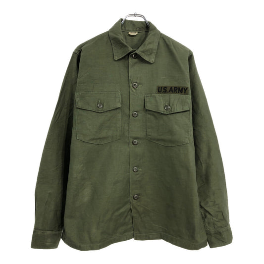 70s U.S. ARMY OG-107 Cotton Sateen Shirt Military Shirt