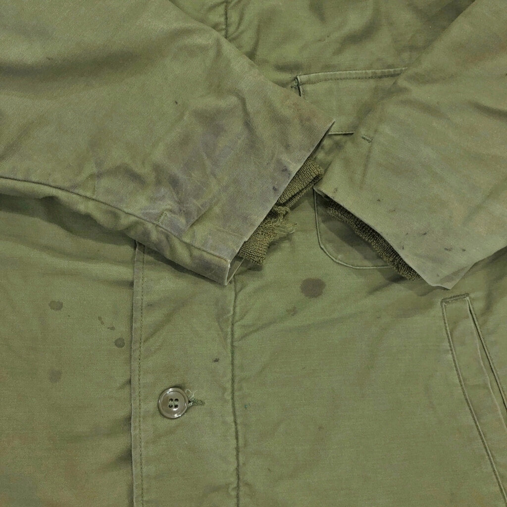 80s U.S. NAVY A-2 Deck Military Jacket