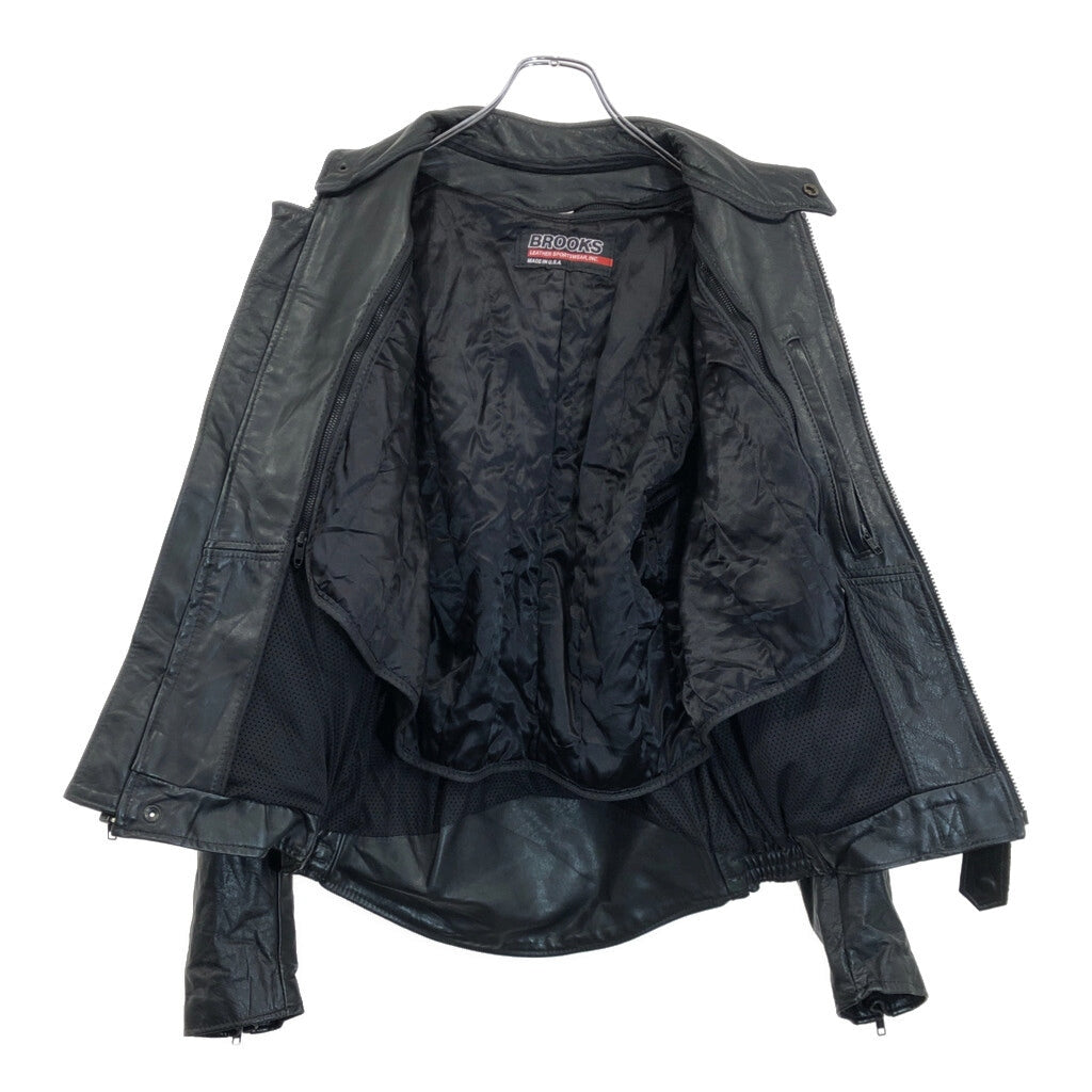 80s BROOKS Single Riders Leather Jacket