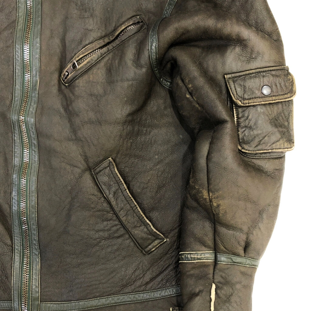 UNKNOWN TYPE B-3 Mouton Leather Jacket