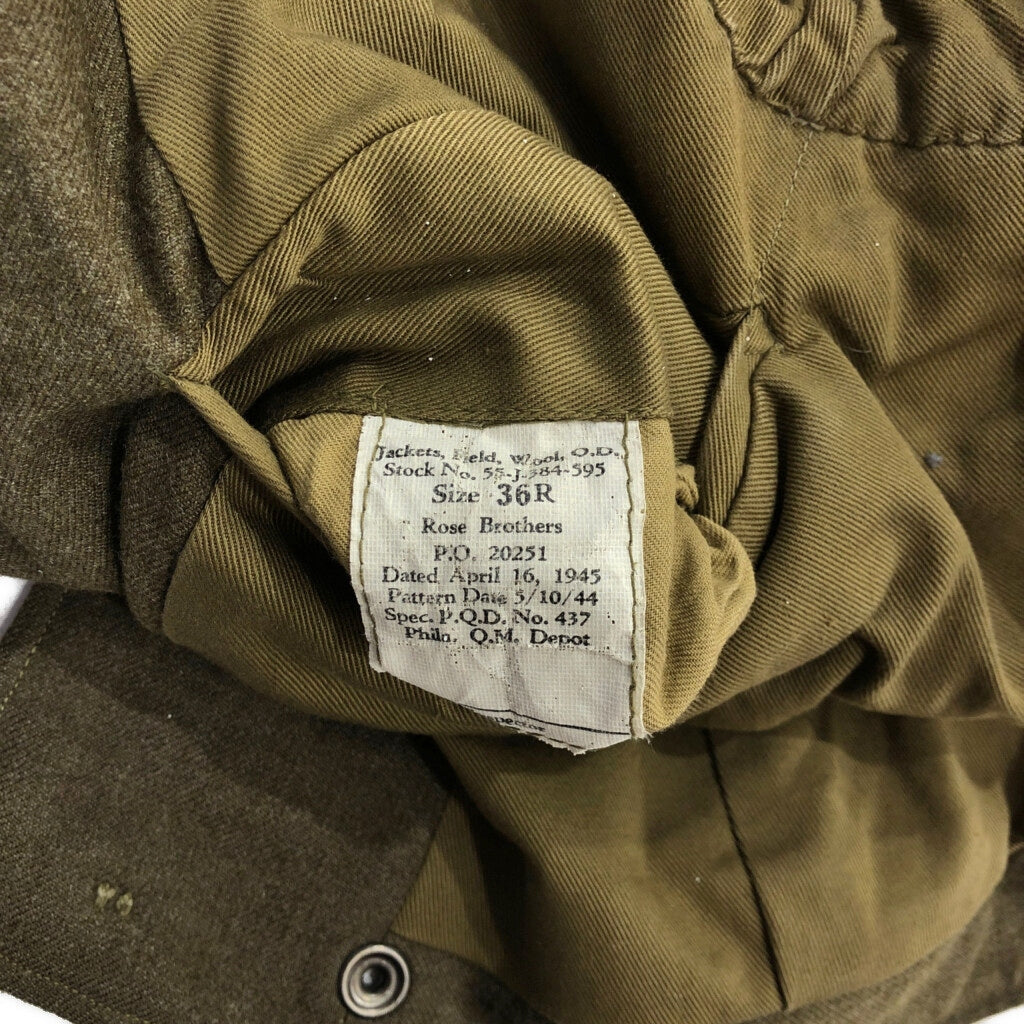 40s U.S. ARMY Ike Jacket Military Jacket