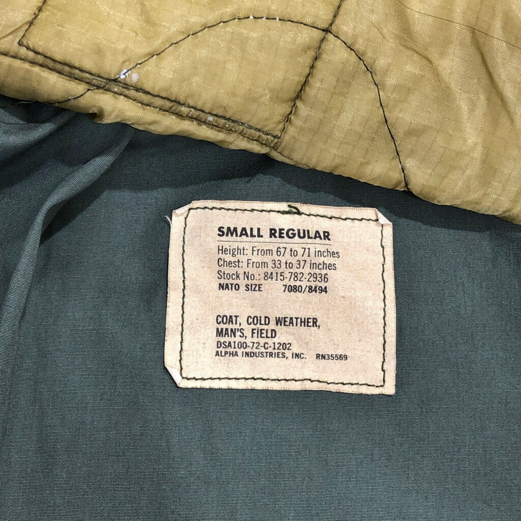 70s U.S.ARMY M-65 Field Jacket 3rd Gray Liner Military Jacket