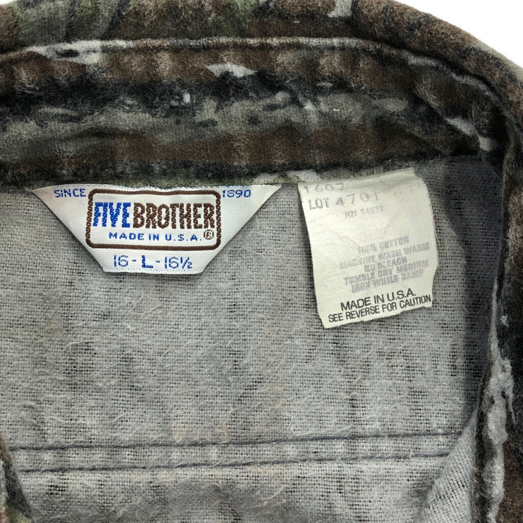 90s FIVE BROTHER RealTree Camo Chamois Shirt