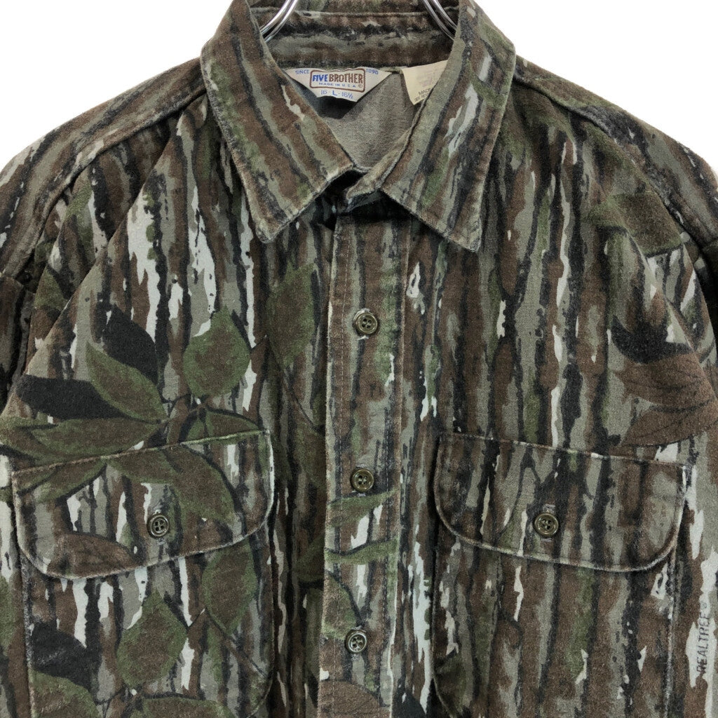 90s FIVE BROTHER RealTree Camo Chamois Shirt