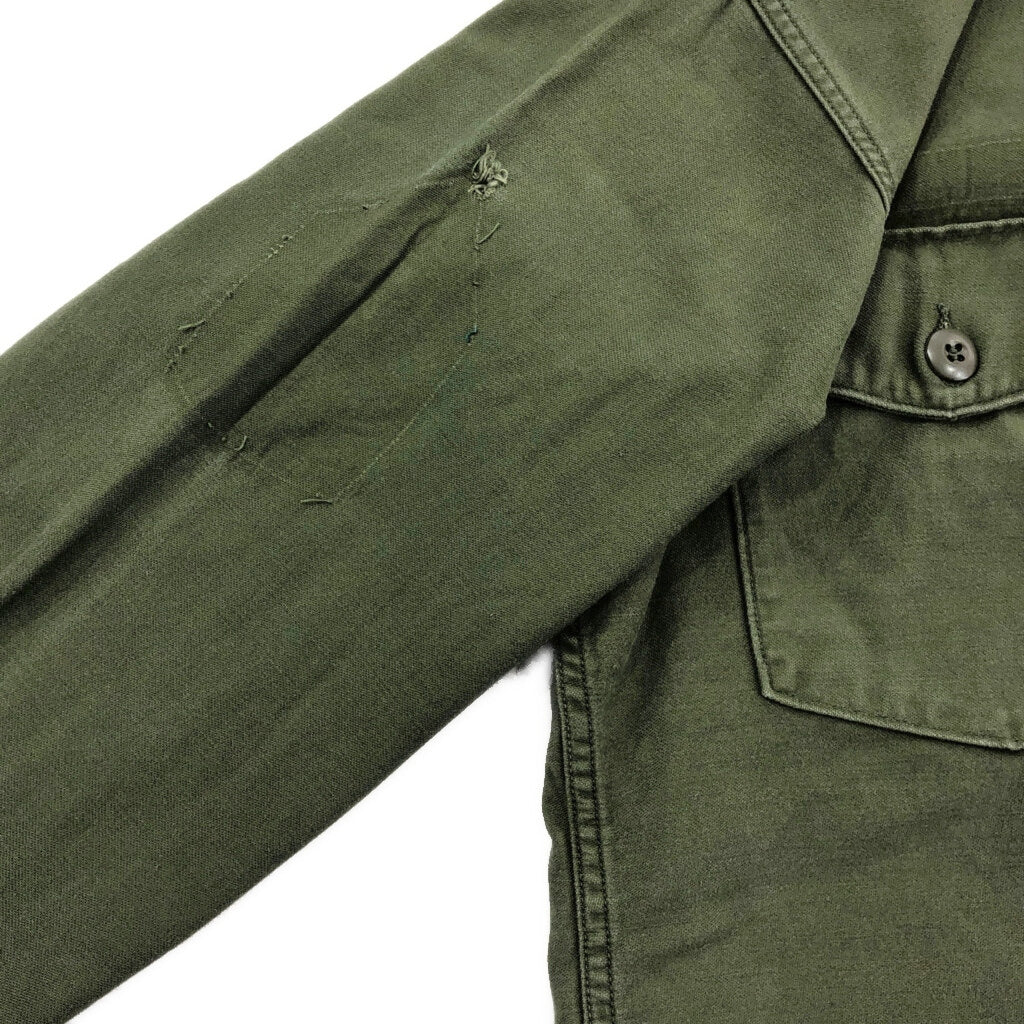 60s U.S. ARMY OG-107 Cotton Sateen Shirt Military Shirt