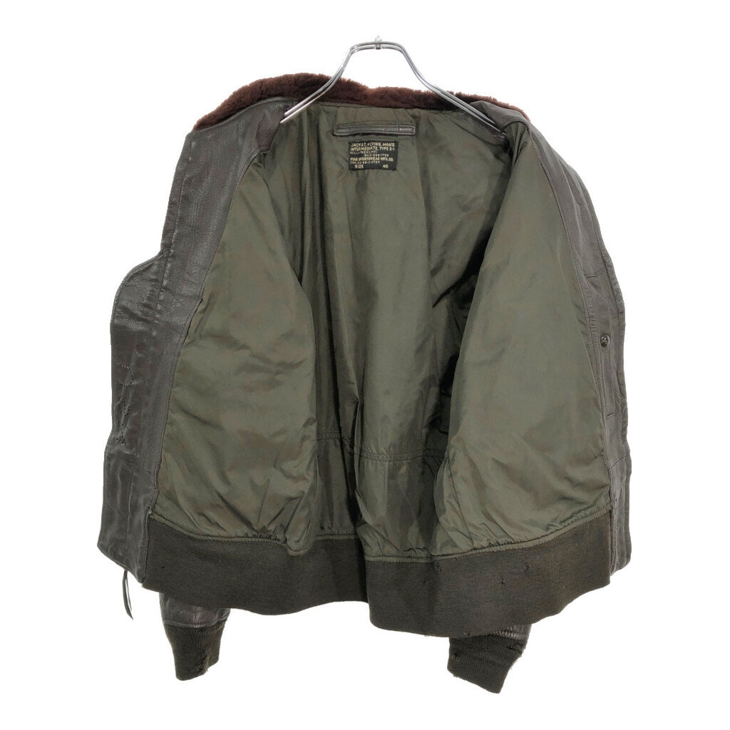 60s U.S. NAVY G-1 Flight Jacket Military Jacket