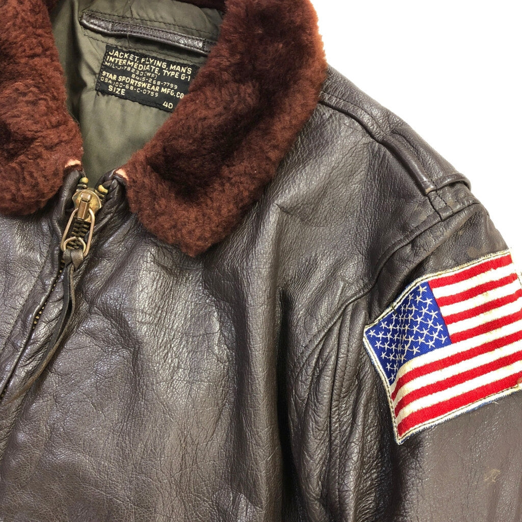 60s U.S. NAVY G-1 Flight Jacket Military Jacket