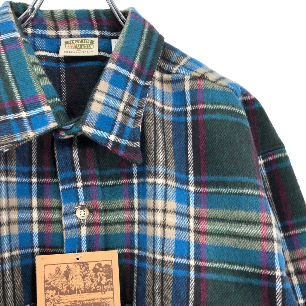 90s FIVE BROTHER Flannel Shirt