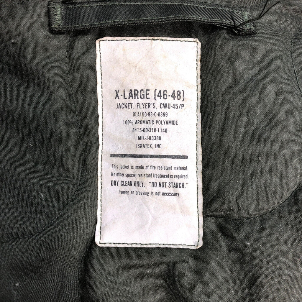 90s U.S.AIRFORCE CWU-45/P Flight Jacket Military Jacket