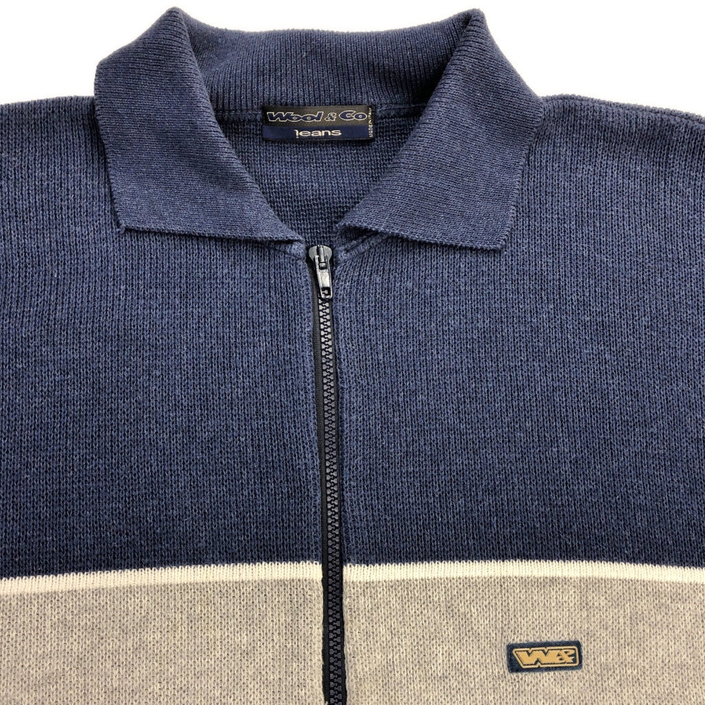 90s WOOL & CO JEANS Full Zip Sweater