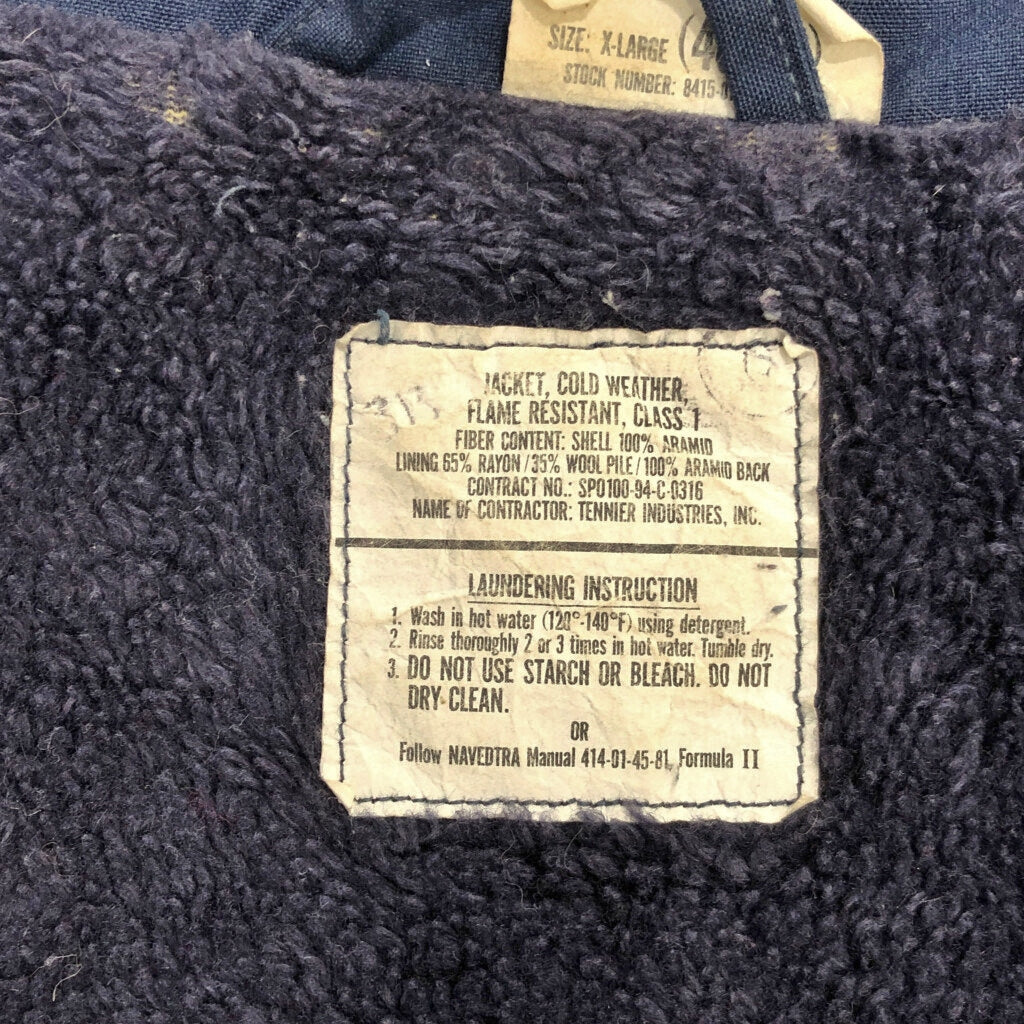 90s U.S. NAVY A-2 Deck Military Jacket