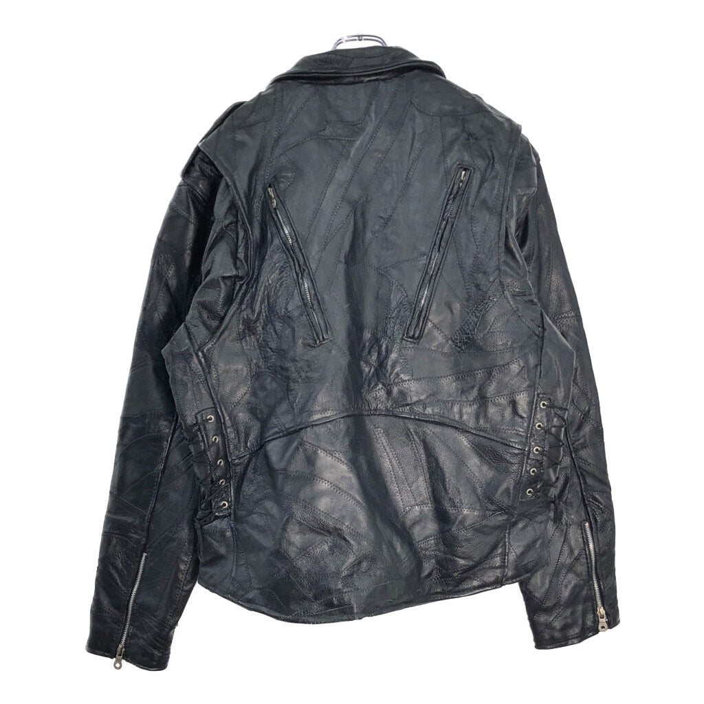 DIAMOND PLATE BUFFALO LEATHER Double Riders Leather Jacket