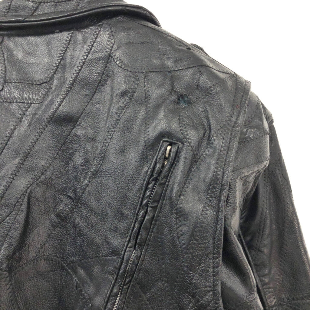 DIAMOND PLATE BUFFALO LEATHER Double Riders Leather Jacket