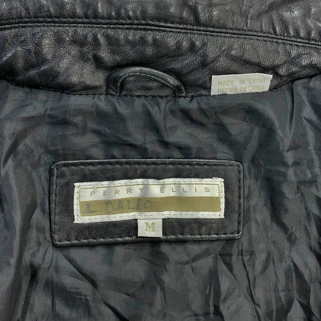 90s PERRY ELLIS Leather Jacket