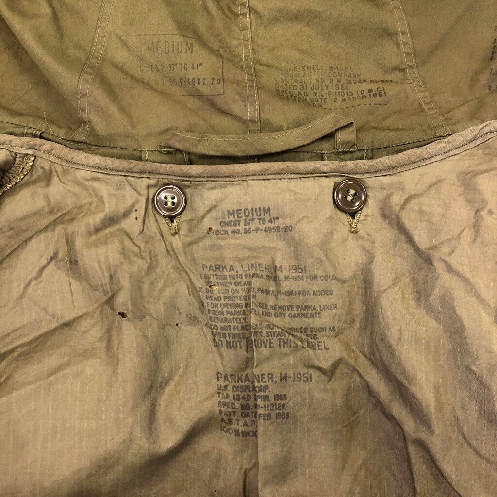 50s U.S. ARMY M-51 Fishtail Parka Military Jacket
