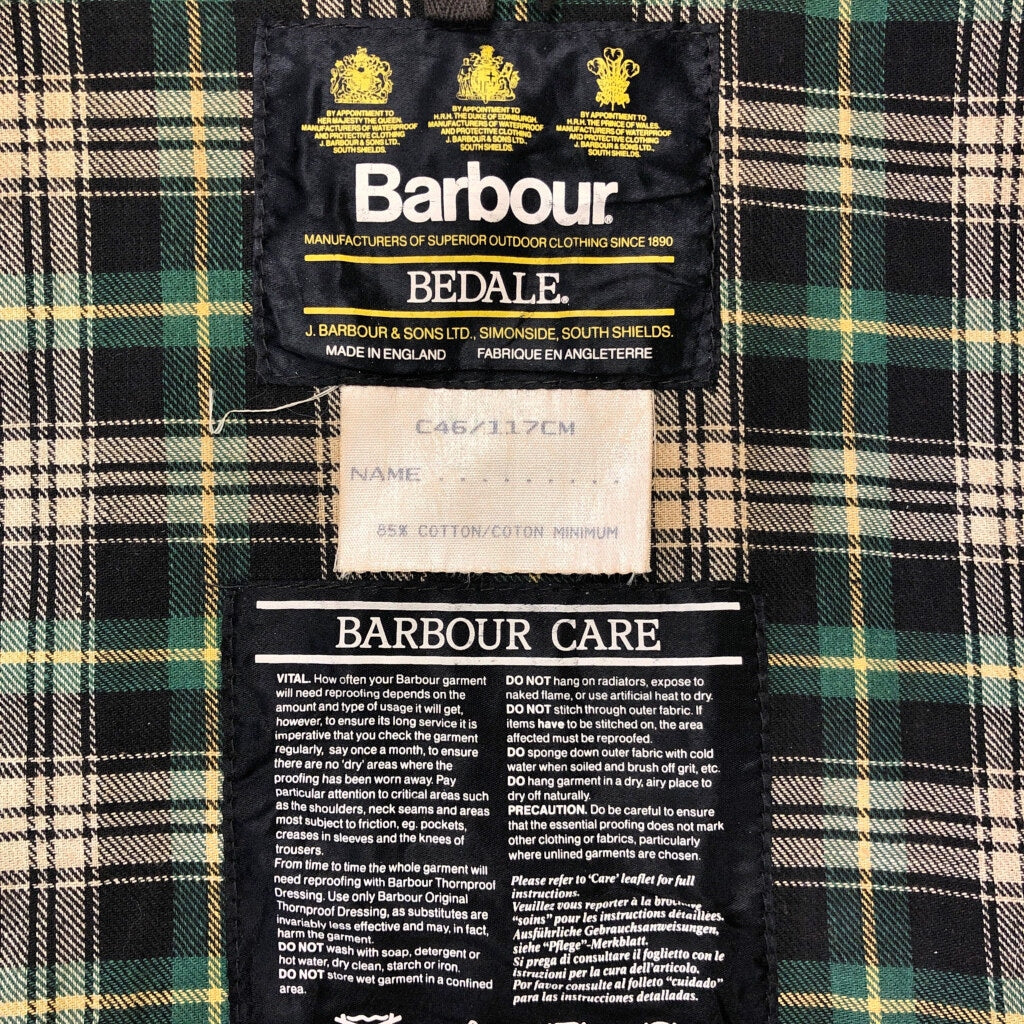 90s Barbour BEDALE Oiled Jacket