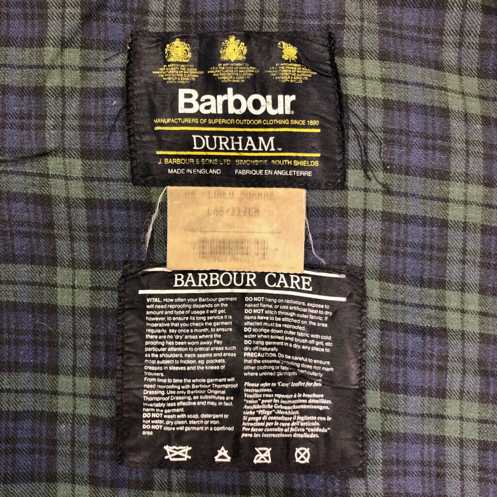 90s Barbour DURHAM Oiled Jacket