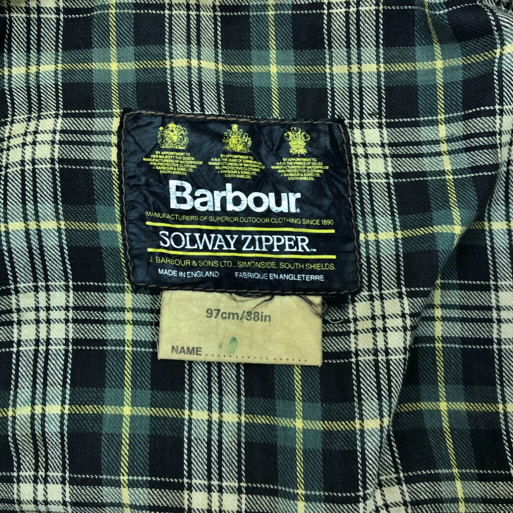 90s Barbour SOLWAY ZIPPER Oiled Jacket
