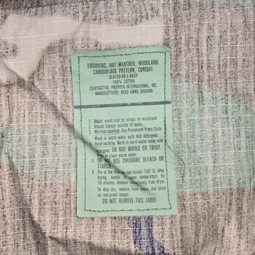 80s U.S. ARMY BDU Field Trousers Military Pants