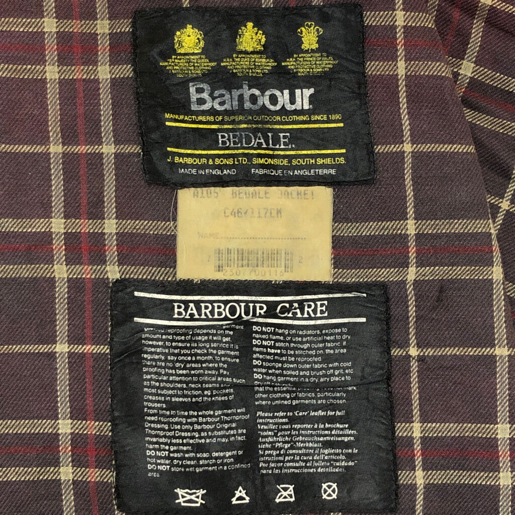 90s Barbour BEDALE Oiled Jacket