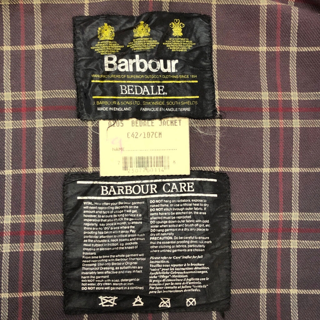 90s Barbour BEDALE Oiled Jacket
